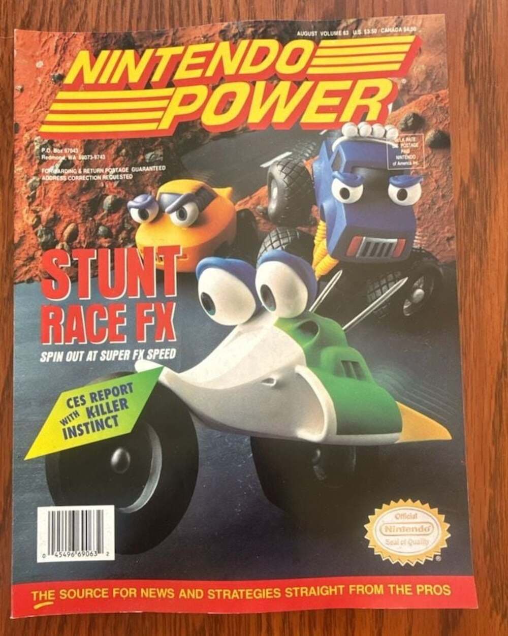 Nintendo Power Magazine August 1994 Volume 63 Stunt Race FX, (49)